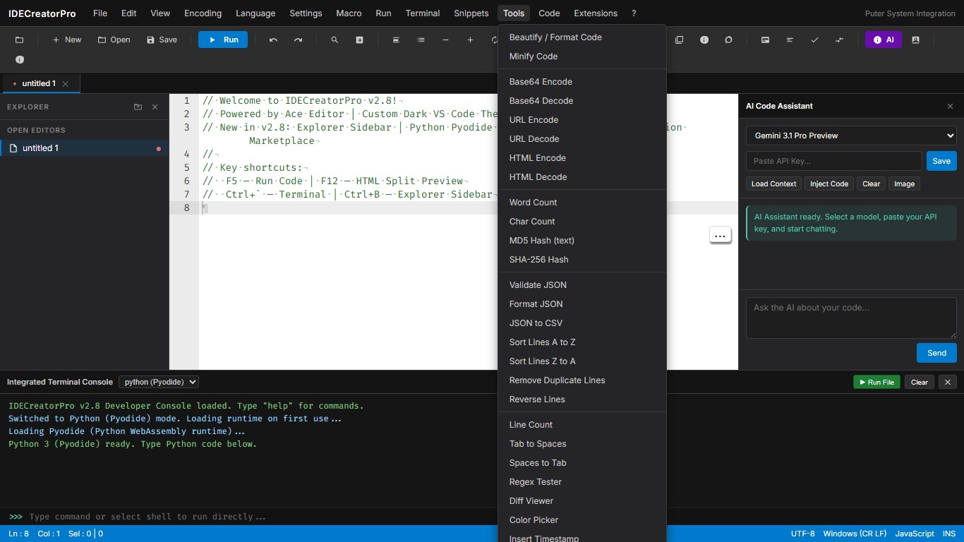 IDEcreatePro 2.8 preview 3