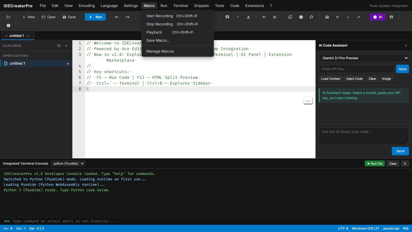 IDEcreatePro 2.8 preview 8